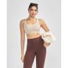 image:imageRUNNING GIRL Sports Bras for Women High Support Adjustable Straps High Impact Sports Bras with Sewn in Pads Workout BraBeige
