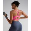 image:imageRUNNING GIRL Sports Bras for WomenPadded Sports Bra Tank Top Sexy Crisscross Back High Impact Longline Workout Yoga BraSour Pink