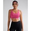 image:imageRUNNING GIRL Sports Bras for WomenPadded Sports Bra Tank Top Sexy Crisscross Back High Impact Longline Workout Yoga BraSour Pink