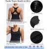 image:imageRUNNING GIRL Tank Tops with Built in Bras Racerback Workout Tops for Women Compression Shirts Yoga TopsBlack