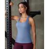 image:imageRUNNING GIRL Tank Tops with Built in Bras Racerback Workout Tops for Women Compression Shirts Yoga TopsLight Blue