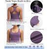 image:imageRUNNING GIRL Tank Tops with Built in Bras Racerback Workout Tops for Women Compression Shirts Yoga TopsLight Purple
