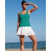 image:imageRUNNING GIRL Workout Tank Tops for WomenStrappy Yoga Tops with Built in Bras Athletic Exercise Tops PaddedGreen
