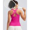 image:imageRUNNING GIRL Workout Tank Tops for WomenStrappy Yoga Tops with Built in Bras Athletic Exercise Tops PaddedHot Pink