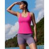 image:imageRUNNING GIRL Workout Tank Tops for WomenStrappy Yoga Tops with Built in Bras Athletic Exercise Tops PaddedHot Pink