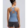 image:imageRUNNING GIRL Workout Tank Tops for WomenStrappy Yoga Tops with Built in Bras Athletic Exercise Tops PaddedLight Blue