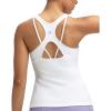 image:imageRUNNING GIRL Workout Tank Tops for WomenStrappy Yoga Tops with Built in Bras Athletic Exercise Tops PaddedWhite