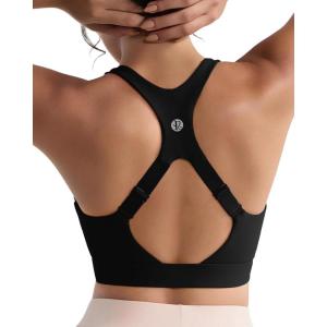 image:imageRUNNING GIRL Adjustable Straps High Impact Sports Bra for WomenHigh Support Workout Sports Bras with Sewn in PadsDblack