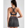 image:imageRUNNING GIRL High Impact Sports Bras for Women  Scoop Neck Strappy Sports Bra High Support Moulded Cup Workout BraAleopard Print