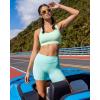 image:imageRUNNING GIRL High Impact Sports Bras for Women  Scoop Neck Strappy Sports Bra High Support Moulded Cup Workout BraAmint Green