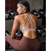 image:imageRUNNING GIRL High Impact Sports Bras for Women  Scoop Neck Strappy Sports Bra High Support Moulded Cup Workout BraAnude