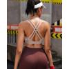 image:imageRUNNING GIRL High Impact Sports Bras for Women  Scoop Neck Strappy Sports Bra High Support Moulded Cup Workout BraAnude