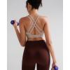 image:imageRUNNING GIRL High Impact Sports Bras for Women  Scoop Neck Strappy Sports Bra High Support Moulded Cup Workout BraAnude