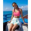 image:imageRUNNING GIRL High Impact Sports Bras for Women  Scoop Neck Strappy Sports Bra High Support Moulded Cup Workout BraAsour Pink