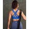 image:imageRUNNING GIRL Sports Bra for Women High SupportStrappy Running Supportive High Impact Sports Bras with Sewn in PadsBlue