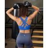image:imageRUNNING GIRL Sports Bra for Women High SupportStrappy Running Supportive High Impact Sports Bras with Sewn in PadsBlue