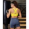 image:imageRUNNING GIRL Sports Bra for Women High SupportStrappy Running Supportive High Impact Sports Bras with Sewn in PadsBright Yellow
