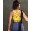 image:imageRUNNING GIRL Sports Bra for Women High SupportStrappy Running Supportive High Impact Sports Bras with Sewn in PadsBright Yellow