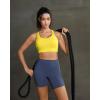 image:imageRUNNING GIRL Sports Bra for Women High SupportStrappy Running Supportive High Impact Sports Bras with Sewn in PadsBright Yellow