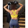image:imageRUNNING GIRL Sports Bra for Women High SupportStrappy Running Supportive High Impact Sports Bras with Sewn in PadsBright Yellow