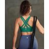 image:imageRUNNING GIRL Sports Bra for Women High SupportStrappy Running Supportive High Impact Sports Bras with Sewn in PadsDark Green