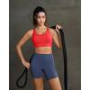 image:imageRUNNING GIRL Sports Bra for Women High SupportStrappy Running Supportive High Impact Sports Bras with Sewn in PadsDeep Red