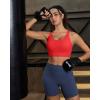 image:imageRUNNING GIRL Sports Bra for Women High SupportStrappy Running Supportive High Impact Sports Bras with Sewn in PadsDeep Red