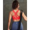 image:imageRUNNING GIRL Sports Bra for Women High SupportStrappy Running Supportive High Impact Sports Bras with Sewn in PadsDeep Red