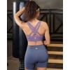 image:imageRUNNING GIRL Sports Bra for Women High SupportStrappy Running Supportive High Impact Sports Bras with Sewn in PadsDusty Lavender