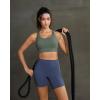 image:imageRUNNING GIRL Sports Bra for Women High SupportStrappy Running Supportive High Impact Sports Bras with Sewn in PadsForest Green