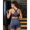 image:imageRUNNING GIRL Sports Bra for Women High SupportStrappy Running Supportive High Impact Sports Bras with Sewn in PadsNavy Blue