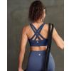 image:imageRUNNING GIRL Sports Bra for Women High SupportStrappy Running Supportive High Impact Sports Bras with Sewn in PadsNavy Blue