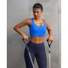 image:imageRUNNING GIRL Sports Bra for WomenAdjustable Straps Supportive High Impact Sports Bra with Sewn in PadsSparkle Blue