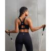 image:imageRUNNING GIRL Sports Bra for WomenAdjustable Straps Supportive High Impact Sports Bras for Women with Sewn in PadsBlack