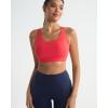 image:imageRUNNING GIRL Sports Bra for WomenAdjustable Straps Supportive High Impact Sports Bras for Women with Sewn in PadsDeep Red