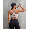 image:imageRUNNING GIRL Sports Bra for WomenAdjustable Straps Supportive High Impact Sports Bras for Women with Sewn in PadsGrey