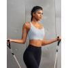 image:imageRUNNING GIRL Sports Bra for WomenAdjustable Straps Supportive High Impact Sports Bras for Women with Sewn in PadsGrey