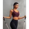 image:imageRUNNING GIRL Sports Bra for WomenAdjustable Straps Supportive High Impact Sports Bras for Women with Sewn in PadsMaroon