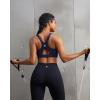 image:imageRUNNING GIRL Sports Bra for WomenAdjustable Straps Supportive High Impact Sports Bras for Women with Sewn in PadsNavy Blue