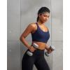 image:imageRUNNING GIRL Sports Bra for WomenAdjustable Straps Supportive High Impact Sports Bras for Women with Sewn in PadsNavy Blue