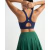 image:imageRUNNING GIRL Sports Bra for WomenAdjustable Straps Supportive High Impact Sports Bras for Women with Sewn in PadsNavy Blue