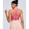 image:imageRUNNING GIRL Sports Bras for Women High Support Adjustable Straps High Impact Molded Cup Sports Bra with Sewn in PadsBhot Pink