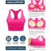 image:imageRUNNING GIRL Sports Bras for Women High Support Adjustable Straps High Impact Molded Cup Sports Bra with Sewn in PadsBhot Pink