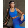 image:imageRUNNING GIRL Sports Bras for Women High Support Adjustable Straps High Impact Molded Cup Sports Bra with Sewn in PadsBsparkle Blue