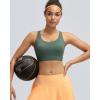 image:imageRUNNING GIRL Sports Bras for Women High Support Adjustable Straps High Impact Molded Cup Sports Bra with Sewn in PadsDark Green