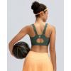 image:imageRUNNING GIRL Sports Bras for Women High Support Adjustable Straps High Impact Molded Cup Sports Bra with Sewn in PadsDark Green