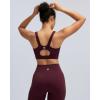image:imageRUNNING GIRL Sports Bras for Women High Support Adjustable Straps High Impact Molded Cup Sports Bra with Sewn in PadsMaroon