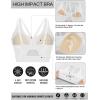 image:imageRUNNING GIRL Sports Bras for Women High Support Adjustable Straps High Impact Sports Bras with Sewn in Pads Workout BraPure White