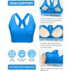 image:imageRUNNING GIRL Sports Bras for Women High Support V Neck Molded Cup High Impact Sports Bra with Sewn in PadsSparkle Blue