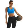 image:imageRUNNING GIRL Sports Bras for Women High Support V Neck Molded Cup High Impact Sports Bra with Sewn in PadsSparkle Blue